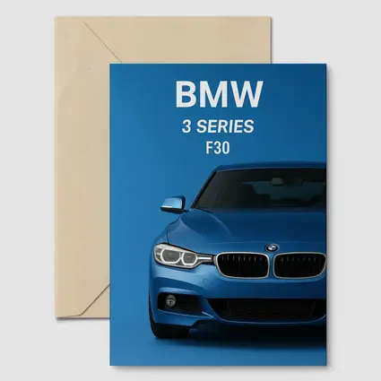 BMW 3 Series F30 Blue Front View