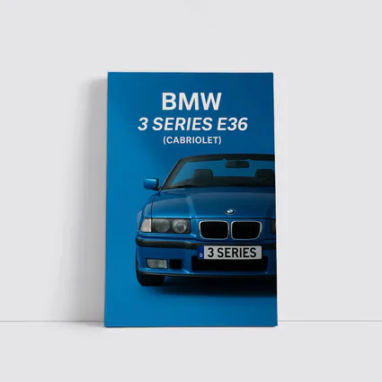 BMW Three Series E36 Cabriolet Blue Art