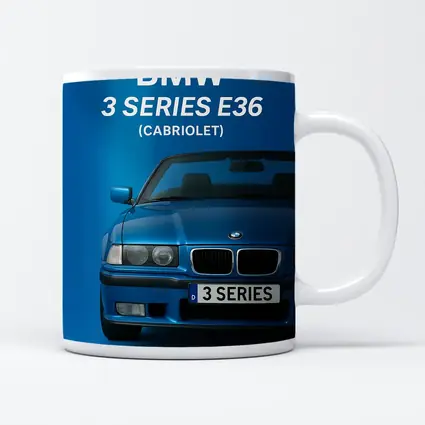 BMW Three Series E36 Cabriolet Blue Art