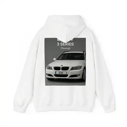 BMW Three Series Touring White Gray Background