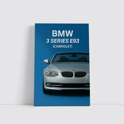 BMW Three Series E93 Cabriolet Blue Background
