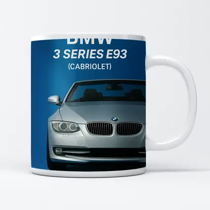 BMW Three Series E93 Cabriolet Blue Background