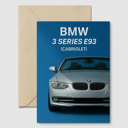 BMW Three Series E93 Cabriolet Blue Background