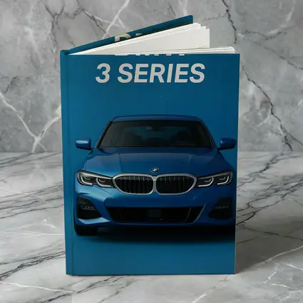 BMW 3 Series Blue Studio Front View