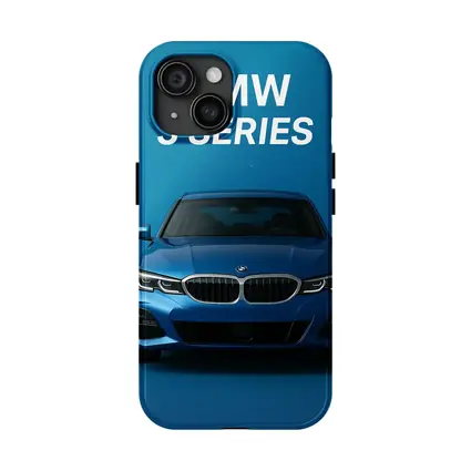 BMW 3 Series Blue Studio Front View