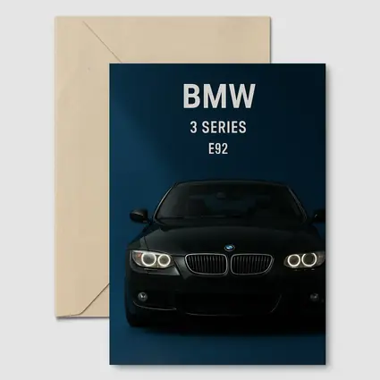 BMW 3 Series E92 Dark Blue Background