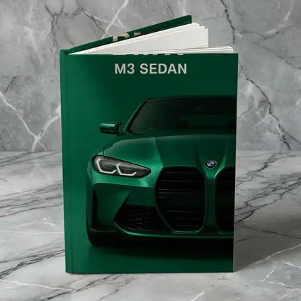 BMW M3 Sedan Green Front View Art