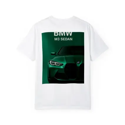 BMW M3 Sedan Green Front View Art