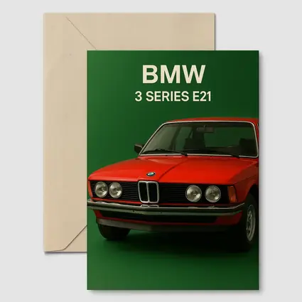 BMW 3 Series E21 Red Green Background