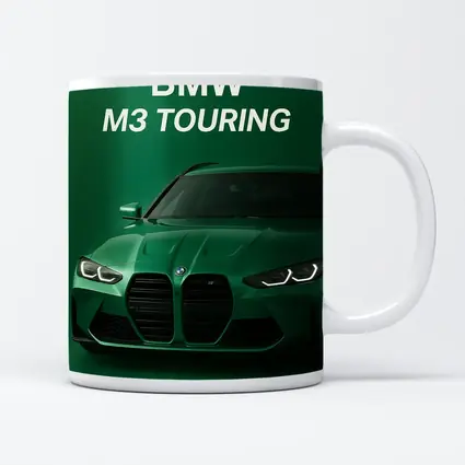 BMW M3 Touring Green Minimal Car Art
