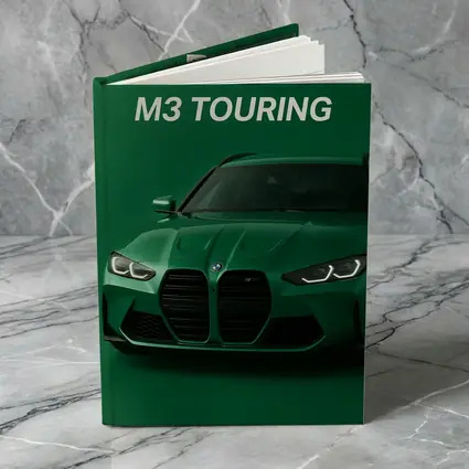 BMW M3 Touring Green Minimal Car Art