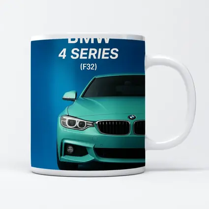 BMW Four Series F32 Teal Blue Background