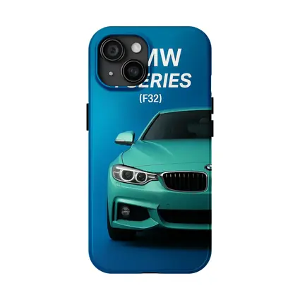BMW Four Series F32 Teal Blue Background