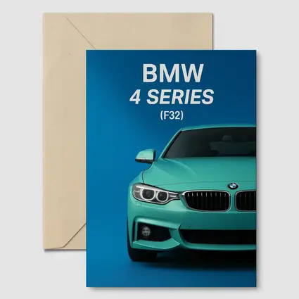BMW Four Series F32 Teal Blue Background
