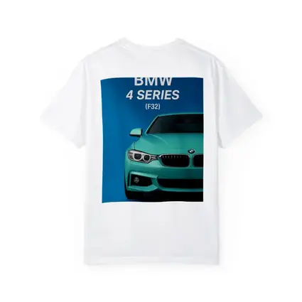 BMW Four Series F32 Teal Blue Background