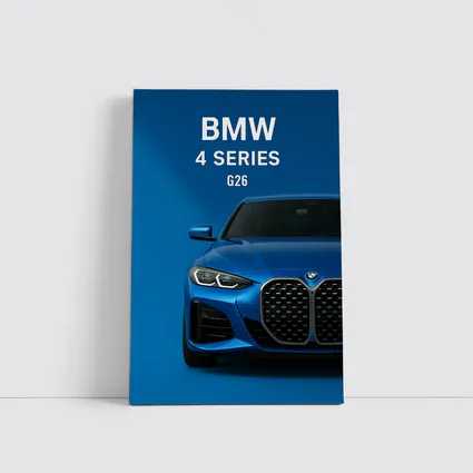 BMW 4 Series G26 Blue Studio Shot