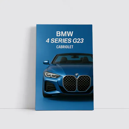 BMW 4 Series G23 Cabriolet Blue Background