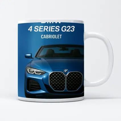 BMW 4 Series G23 Cabriolet Blue Background
