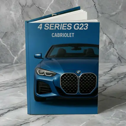 BMW 4 Series G23 Cabriolet Blue Background