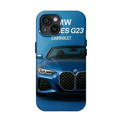 BMW 4 Series G23 Cabriolet Blue Background