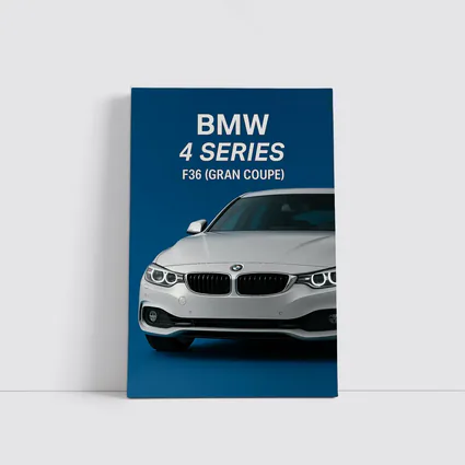 BMW Four Series Gran Coupe Blue Background