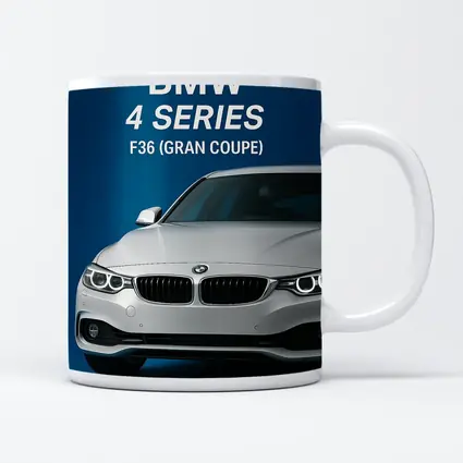BMW Four Series Gran Coupe Blue Background