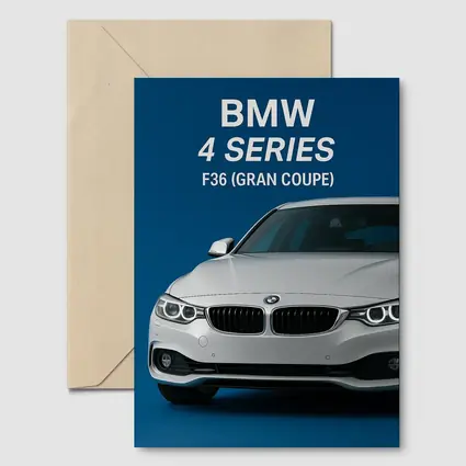 BMW Four Series Gran Coupe Blue Background