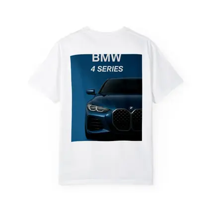BMW 4 Series Front View Blue Background