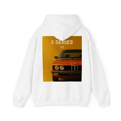 BMW Five Series E12 Orange Yellow Background