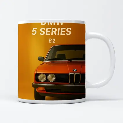 BMW Five Series E12 Orange Yellow Background