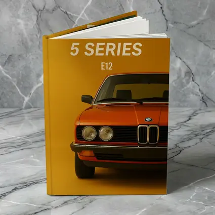 BMW Five Series E12 Orange Yellow Background