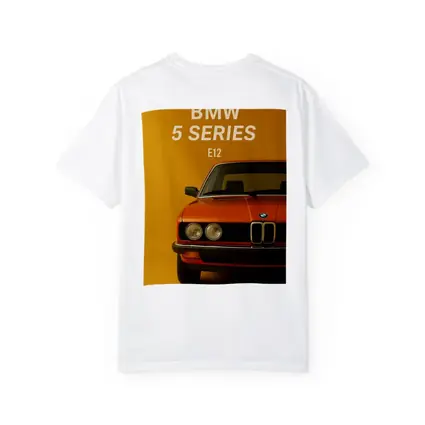 BMW Five Series E12 Orange Yellow Background