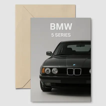 BMW 5 Series Classic Front View Gray