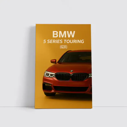 BMW Five Series Touring G31 Orange Background