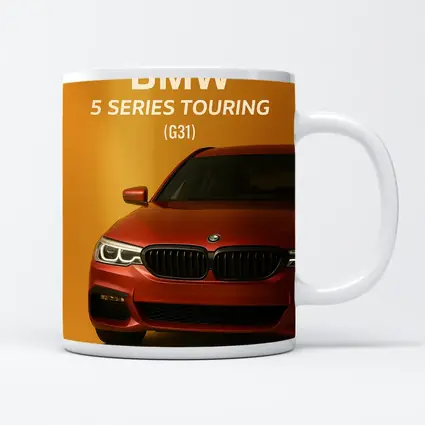BMW Five Series Touring G31 Orange Background