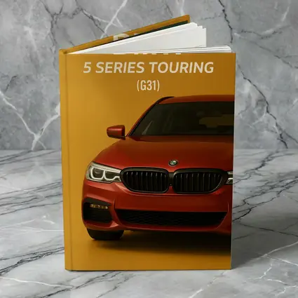 BMW Five Series Touring G31 Orange Background