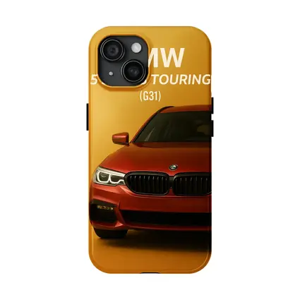 BMW Five Series Touring G31 Orange Background