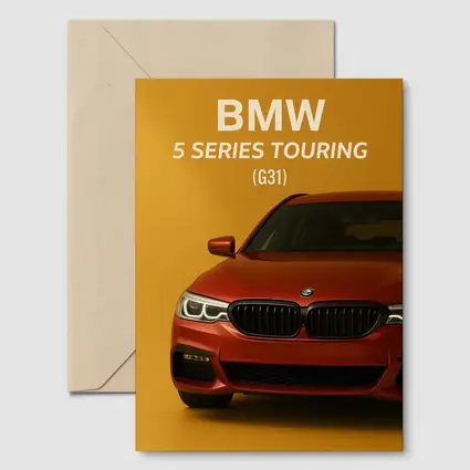 BMW Five Series Touring G31 Orange Background