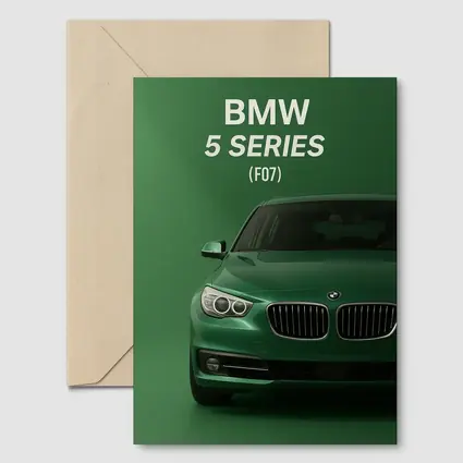 BMW 5 Series F07 Green Front View