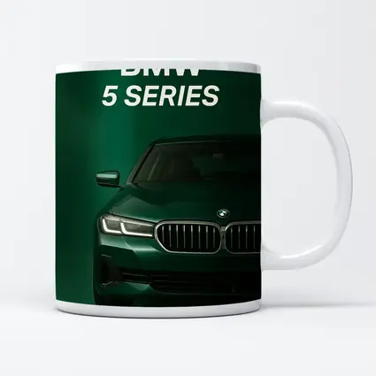 BMW 5 Series Green Studio Front View