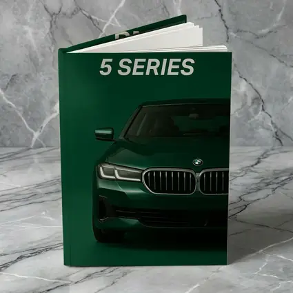 BMW 5 Series Green Studio Front View