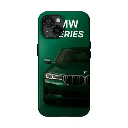 BMW 5 Series Green Studio Front View