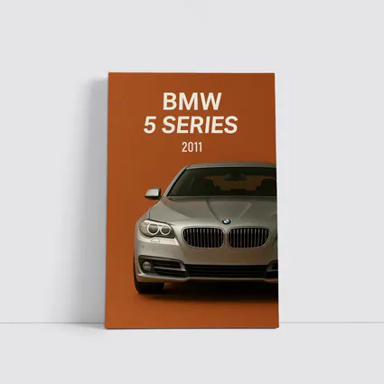 BMW 5 Series Front View Orange Background