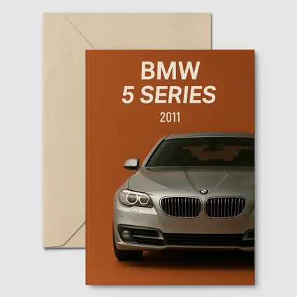 BMW 5 Series Front View Orange Background