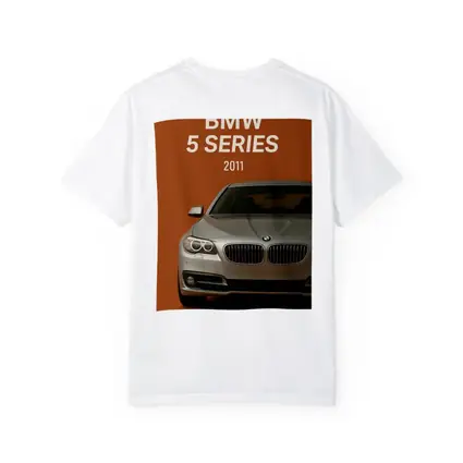 BMW 5 Series Front View Orange Background