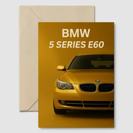 BMW 5 Series E60 Yellow Studio