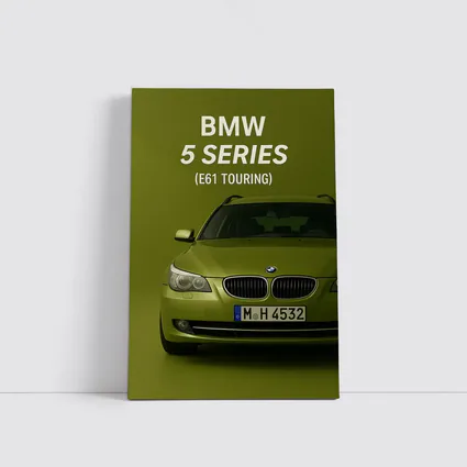 BMW Five Series E61 Touring Green Background