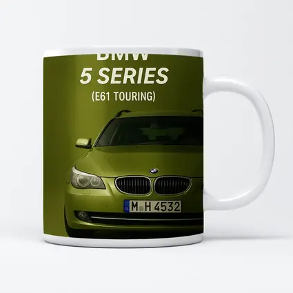 BMW Five Series E61 Touring Green Background
