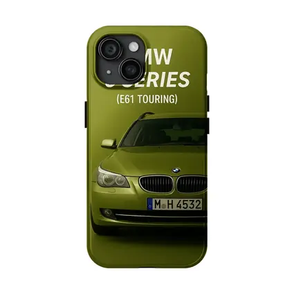 BMW Five Series E61 Touring Green Background