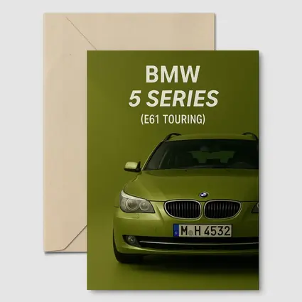 BMW Five Series E61 Touring Green Background
